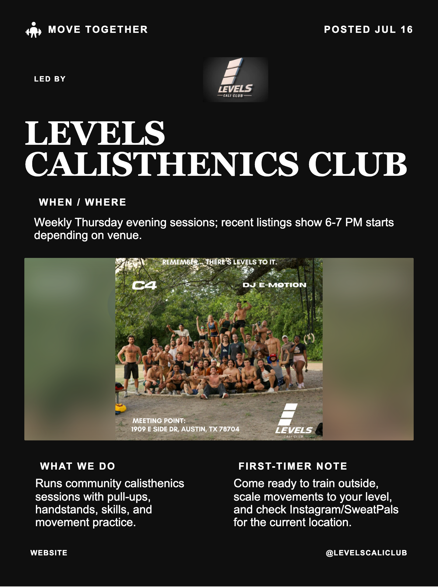 Levels Calisthenics Club