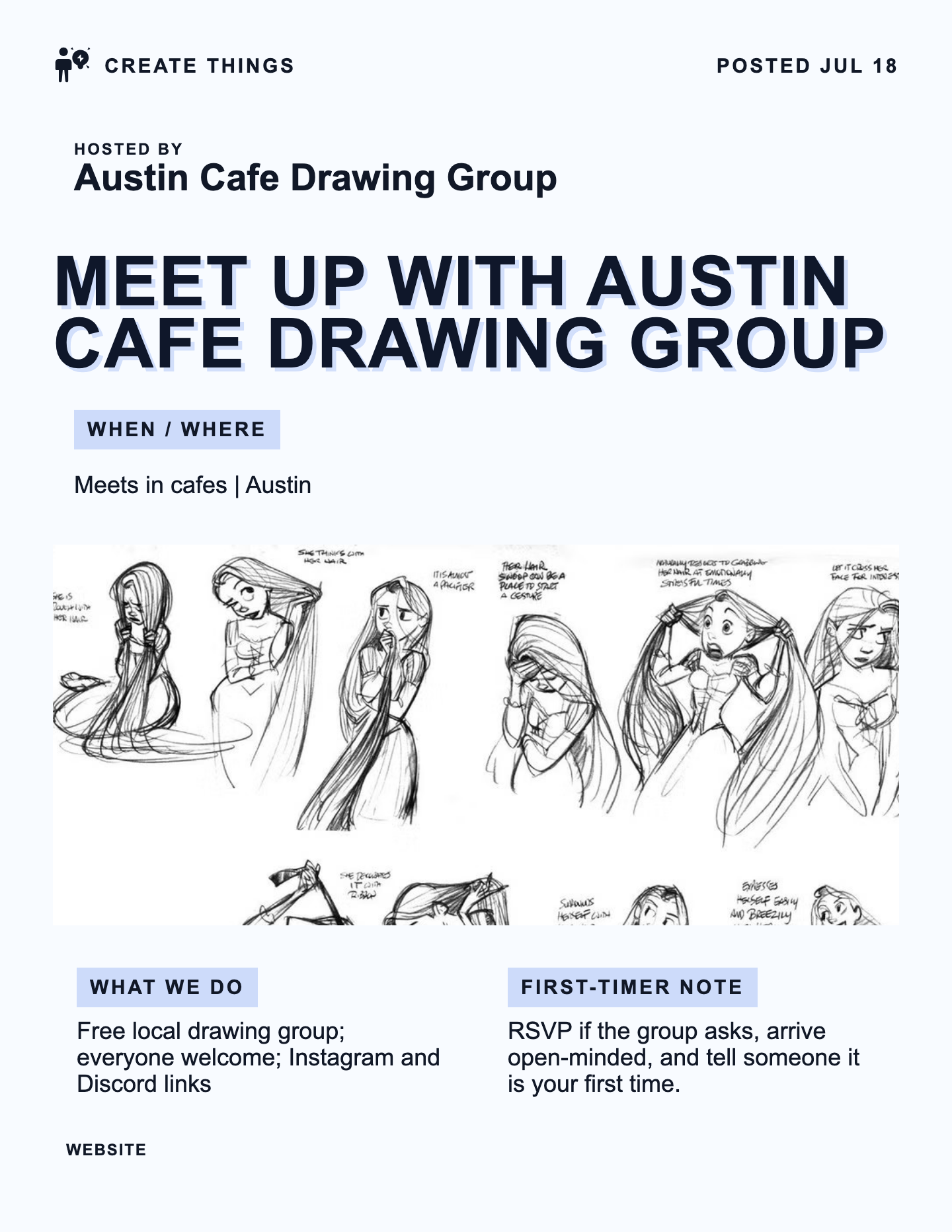 Meet up with Austin Cafe Drawing Group