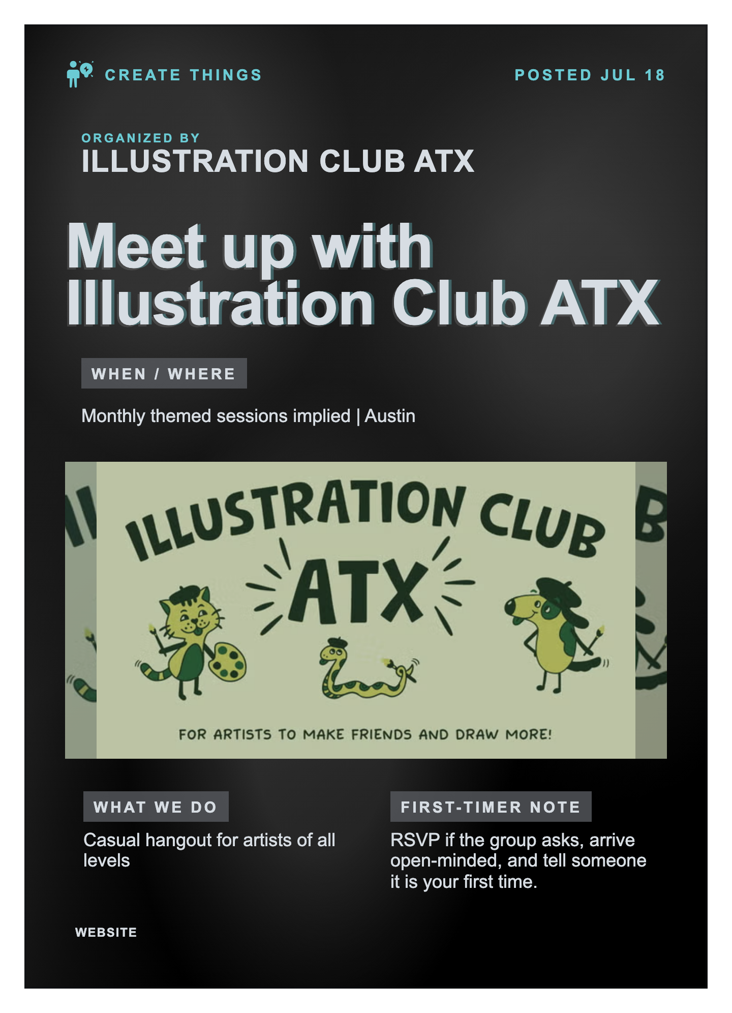 Meet up with Illustration Club ATX