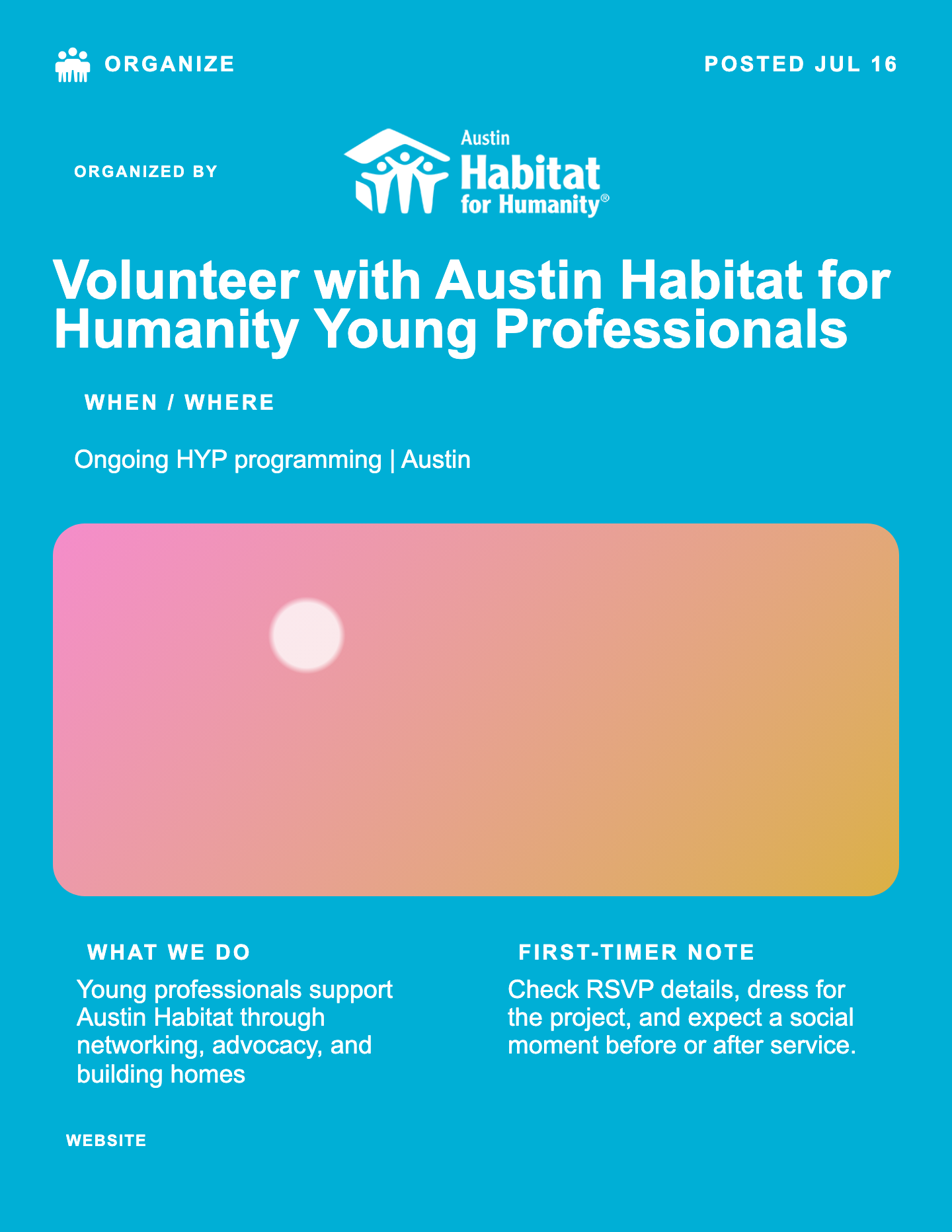 Volunteer with Austin Habitat for Humanity Young Professionals