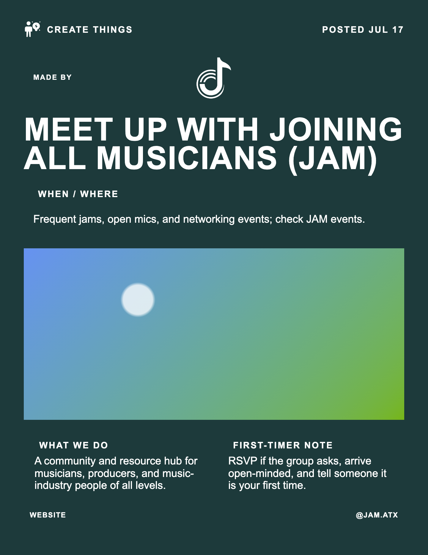Meet up with Joining All Musicians (JAM)