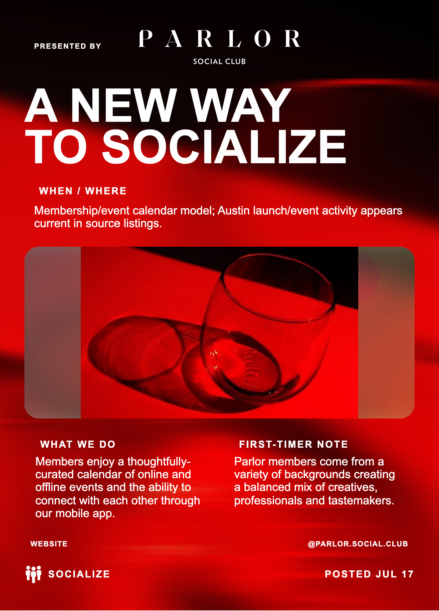 A NEW WAY TO SOCIALIZE